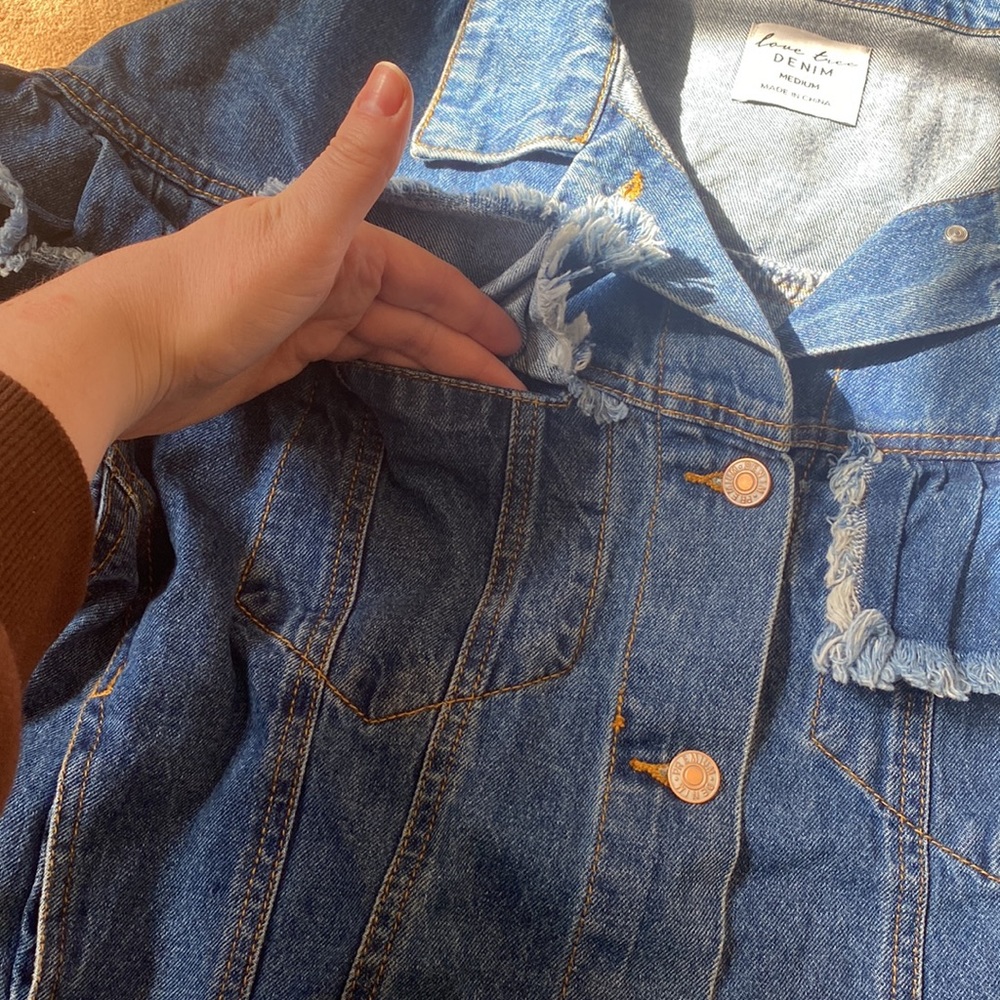 Jean Jacket with Ruffles - Picture 6 of 8